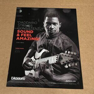Tosin Abasi of Animals As Leaders - D'Addario - 2015 Print Advertisement